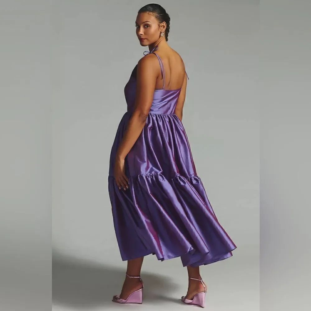 New Anthropologie Bloni Tiered Shine Dress/ size XS